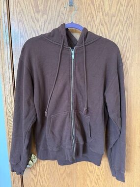 Brown zip up hoodie